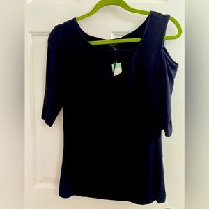 NWT Asymmetric Cold Shoulder Top